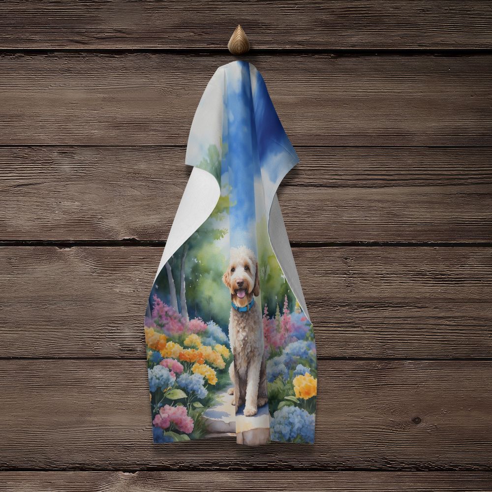 Labradoodle Spring Path Kitchen Towel Dish Cloths Guest Hand Towel Decorative Bathroom Towel for Face,Tea, Dishcloth, Kitchen and Bath