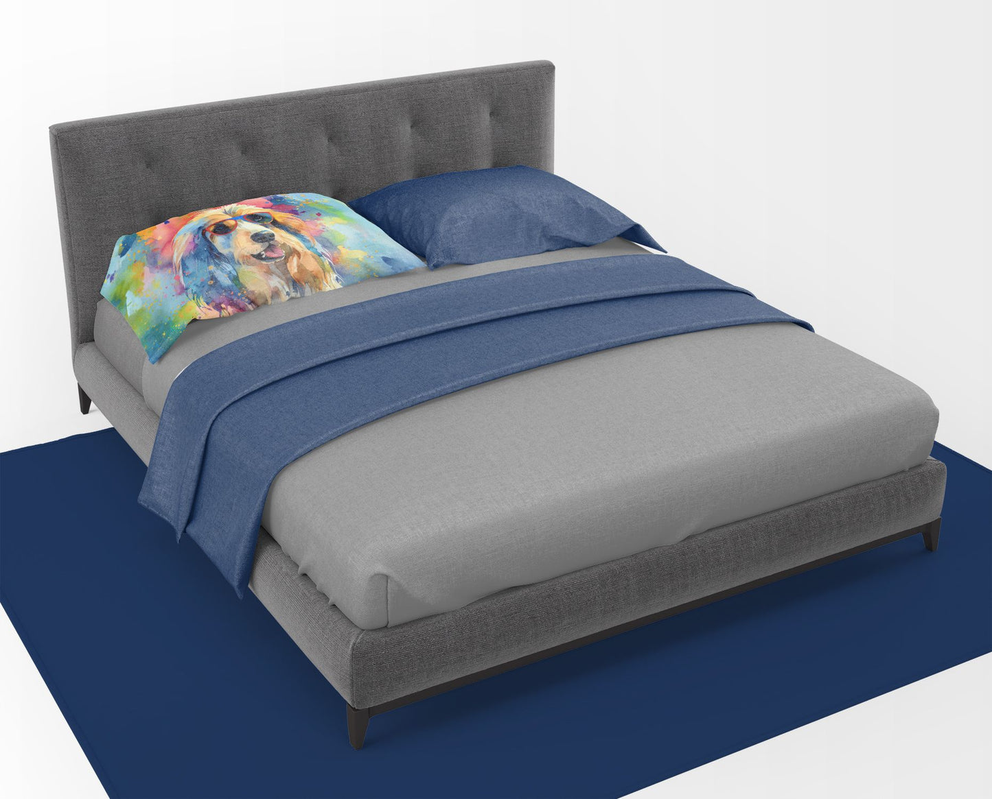 Afghan Hound Hippie Dawg Standard Pillowcase Lightweight Super Soft Easy Care Decorative Artwork Pillowcase, Standard
