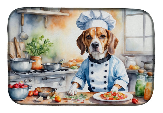 Beagle The Chef Dish Drying Mat Absorbent Dish Drying Mat Pad for Kitchen Counter Dish Drainer Mat for Countertop, 14 x 21", Multicolor