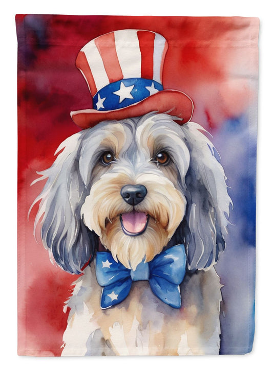 Tibetan Terrier Patriotic American Garden Flag Mailbox Flag Decorative Yard Flag Banner Outside Patio Artwork Yard Flower Beds, Garden Size, Multicolor