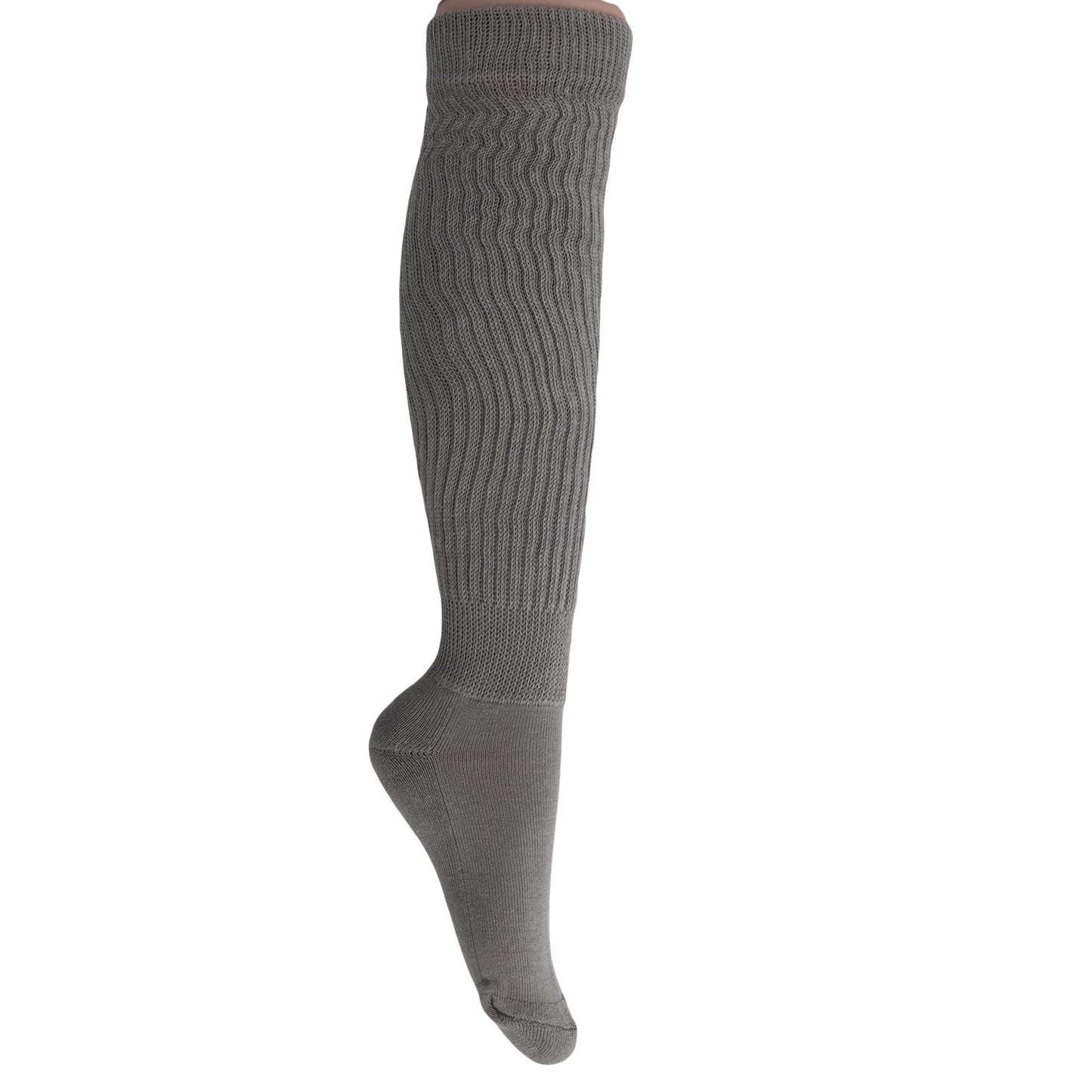 Women's Extra Long Slouch Scrunch Socks Knee High, Cotton Blend, Pack of 2, Fits Shoe Sizes 5-10, 80s Style, 28 Colors
