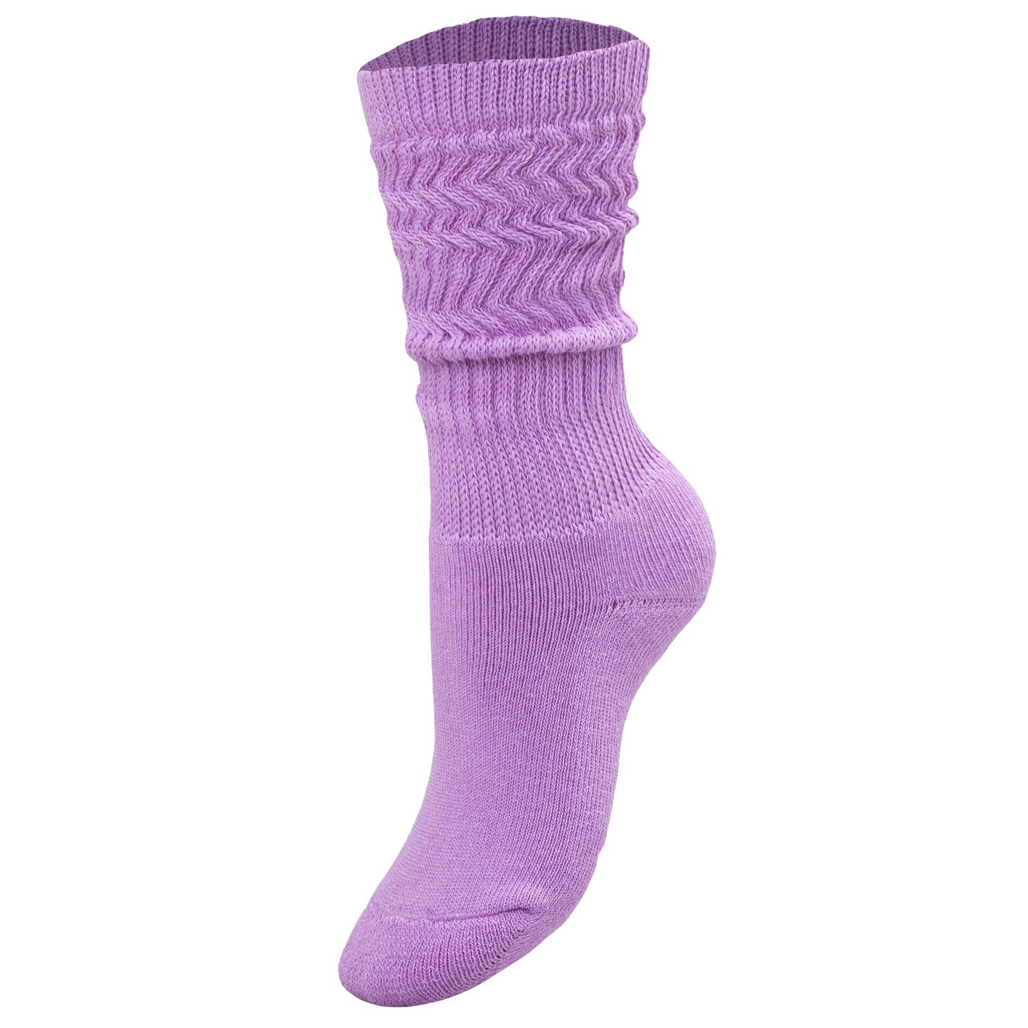 Lilac Kids Slouch Socks 1 Pair Knee High Long Cotton Scrunch Socks 3 to 15 Years Old