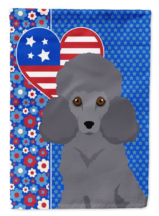 Toy Grey Poodle USA American Garden Flag Mailbox Flag Decorative Yard Flag Banner Outside Patio Artwork Yard Flower Beds, Garden Size, Multicolor