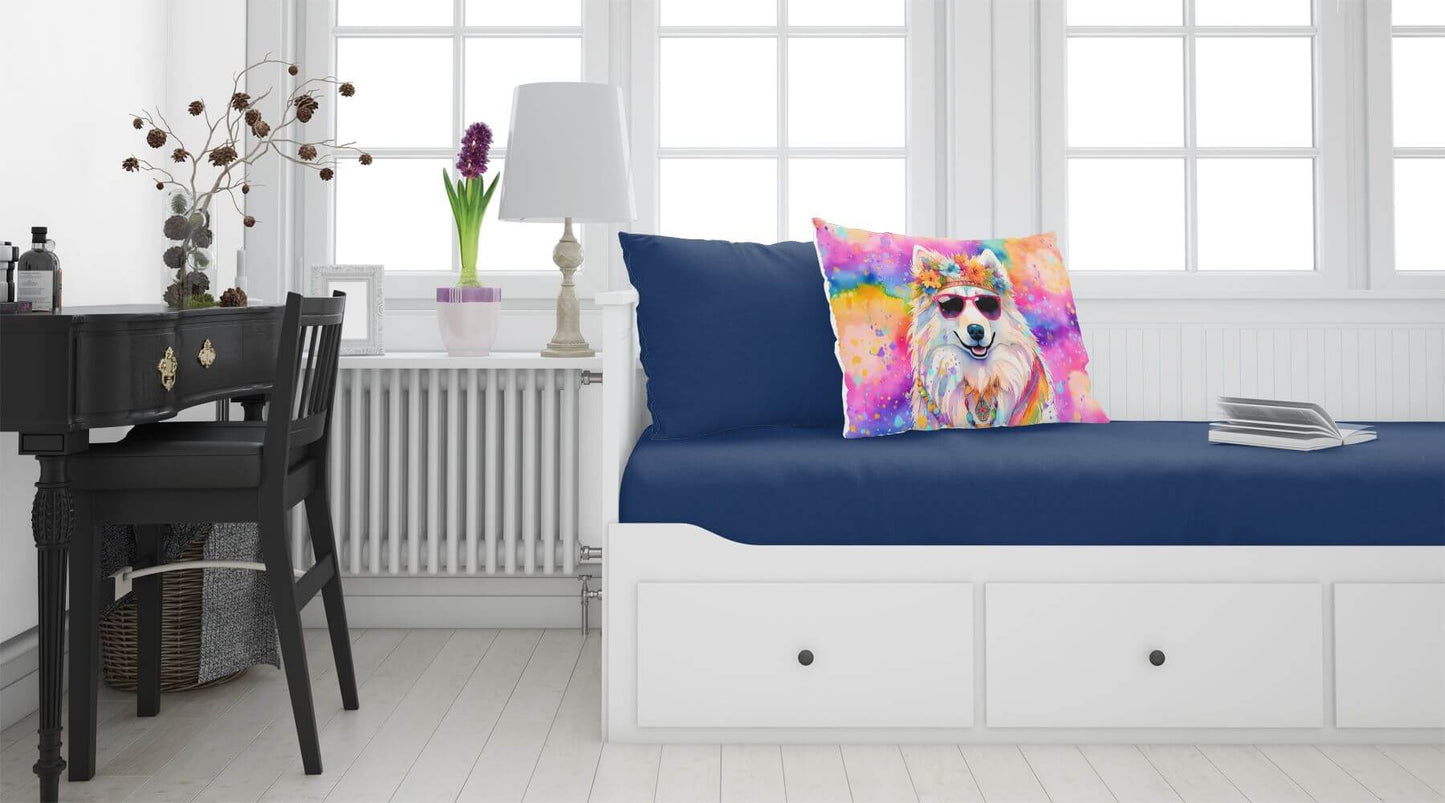 Samoyed Hippie Dawg Standard Pillowcase Lightweight Super Soft Easy Care Decorative Artwork Pillowcase, Standard
