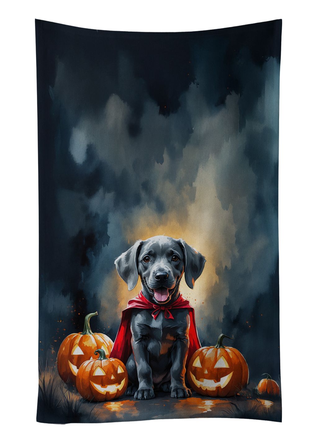 Weimaraner Puppy Halloween Kitchen Towel Dish Cloths Guest Hand Towel Decorative Bathroom Towel for Face,Tea, Dishcloth, Kitchen and Bath