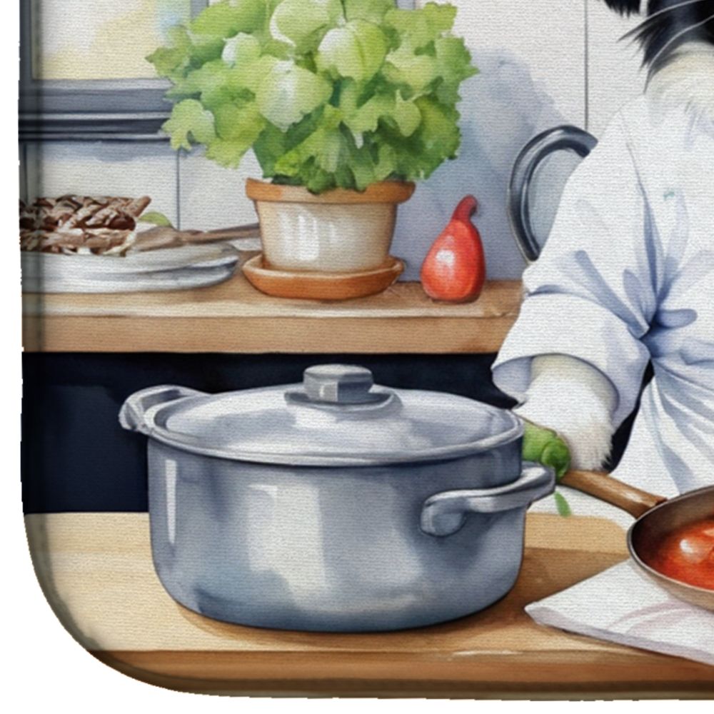 Japanese Chin The Chef Dish Drying Mat Absorbent Dish Drying Mat Pad for Kitchen Counter Dish Drainer Mat for Countertop, 14 x 21", Multicolor
