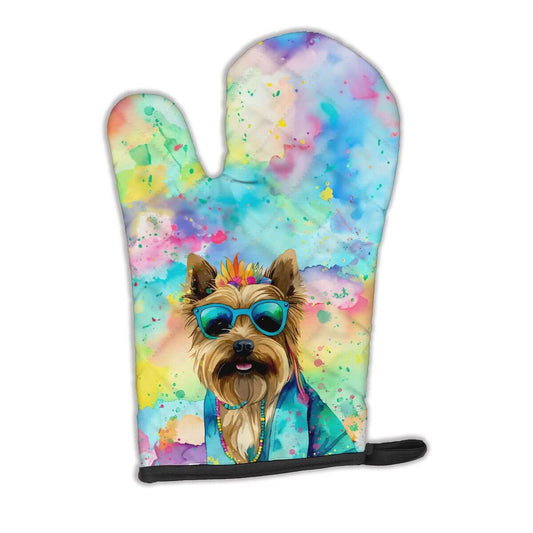 Cairn Terrier Hippie Dawg Oven Mitt Heat Resistant Thick Oven Mitt for Hot Pans and Oven, Kitchen Mitt Protect Hands, Cooking Baking Glove