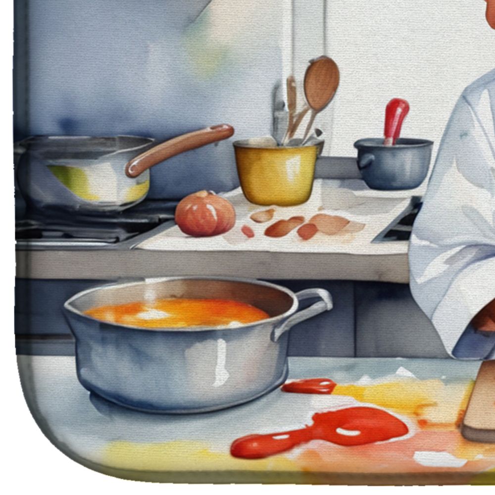 Vizsla The Chef Dish Drying Mat Absorbent Dish Drying Mat Pad for Kitchen Counter Dish Drainer Mat for Countertop, 14 x 21", Multicolor