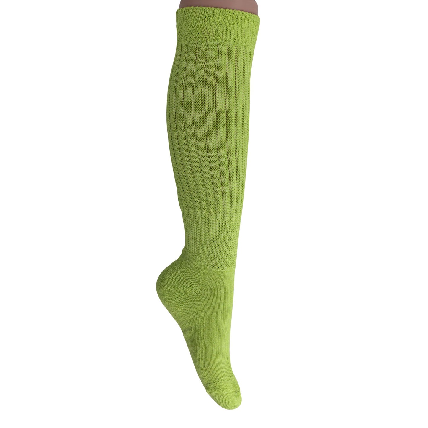 Women's Extra Long Slouch Scrunch Socks Knee High, Cotton Blend, Pack of 2, Fits Shoe Sizes 5-10, 80s Style, 28 Colors