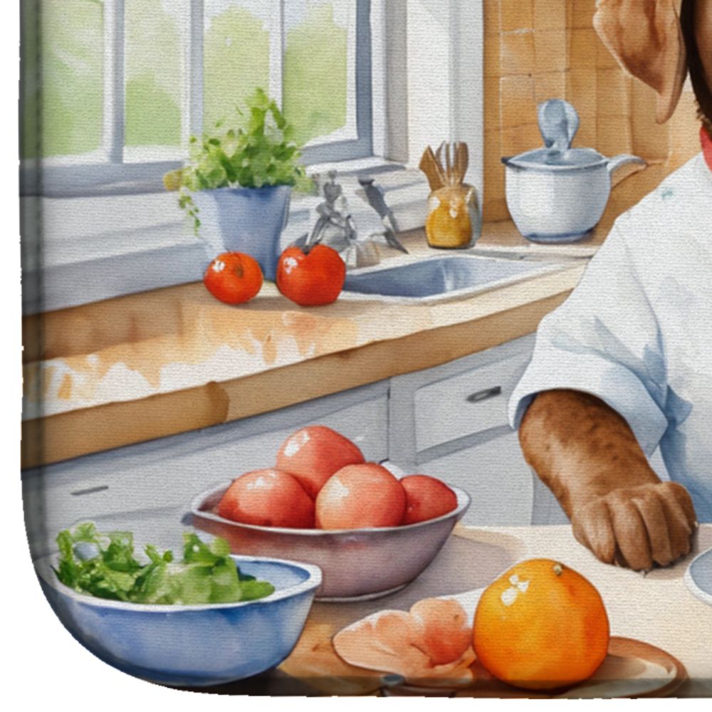 Chesapeake Bay Retriever The Chef Dish Drying Mat Absorbent Dish Drying Mat Pad for Kitchen Counter Dish Drainer Mat for Countertop, 14 x 21", Multicolor