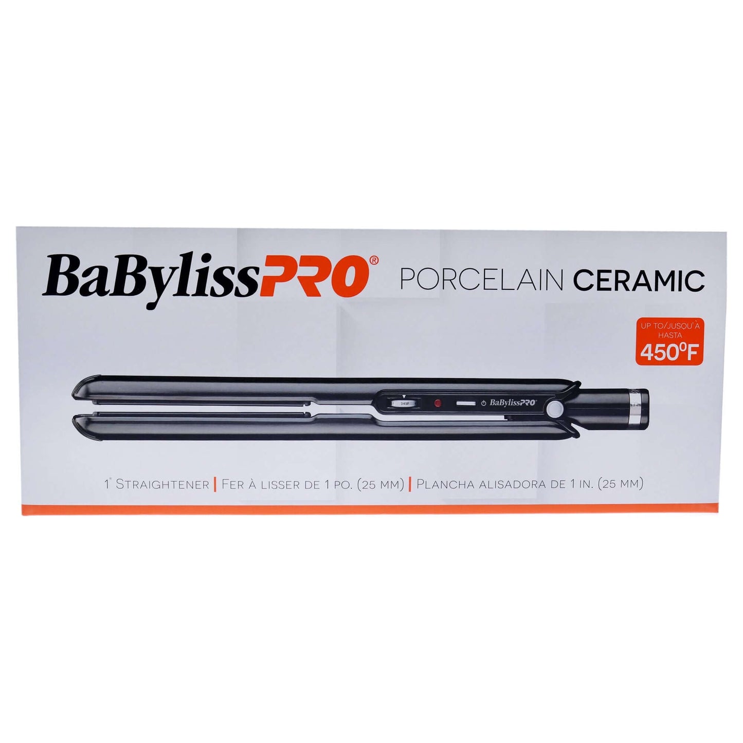 Porcelain Ceramic Straightening Flat Iron - Model BP9557UC - Black by BaBylissPRO for Unisex - 1 Inch Flat Iron