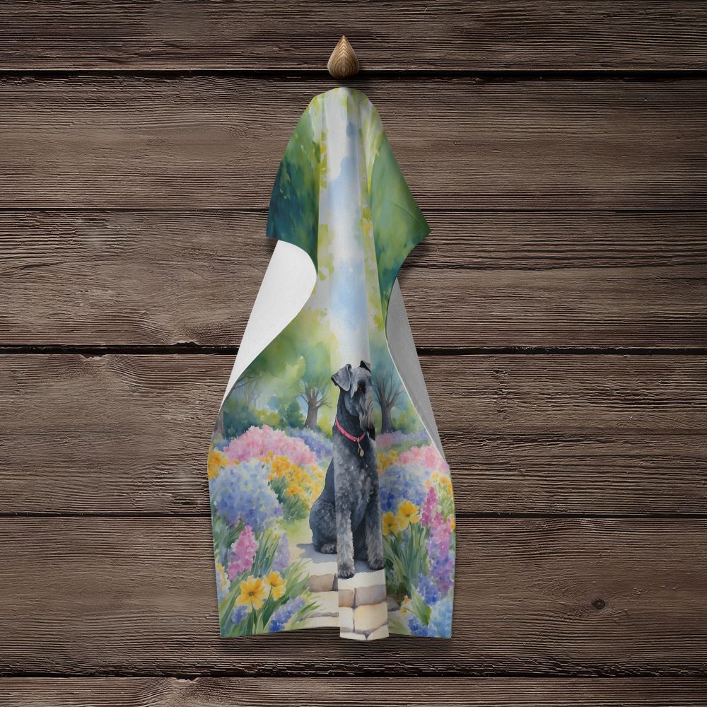 Kerry Blue Terrier Spring Path Kitchen Towel Dish Cloths Guest Hand Towel Decorative Bathroom Towel for Face,Tea, Dishcloth, Kitchen and Bath
