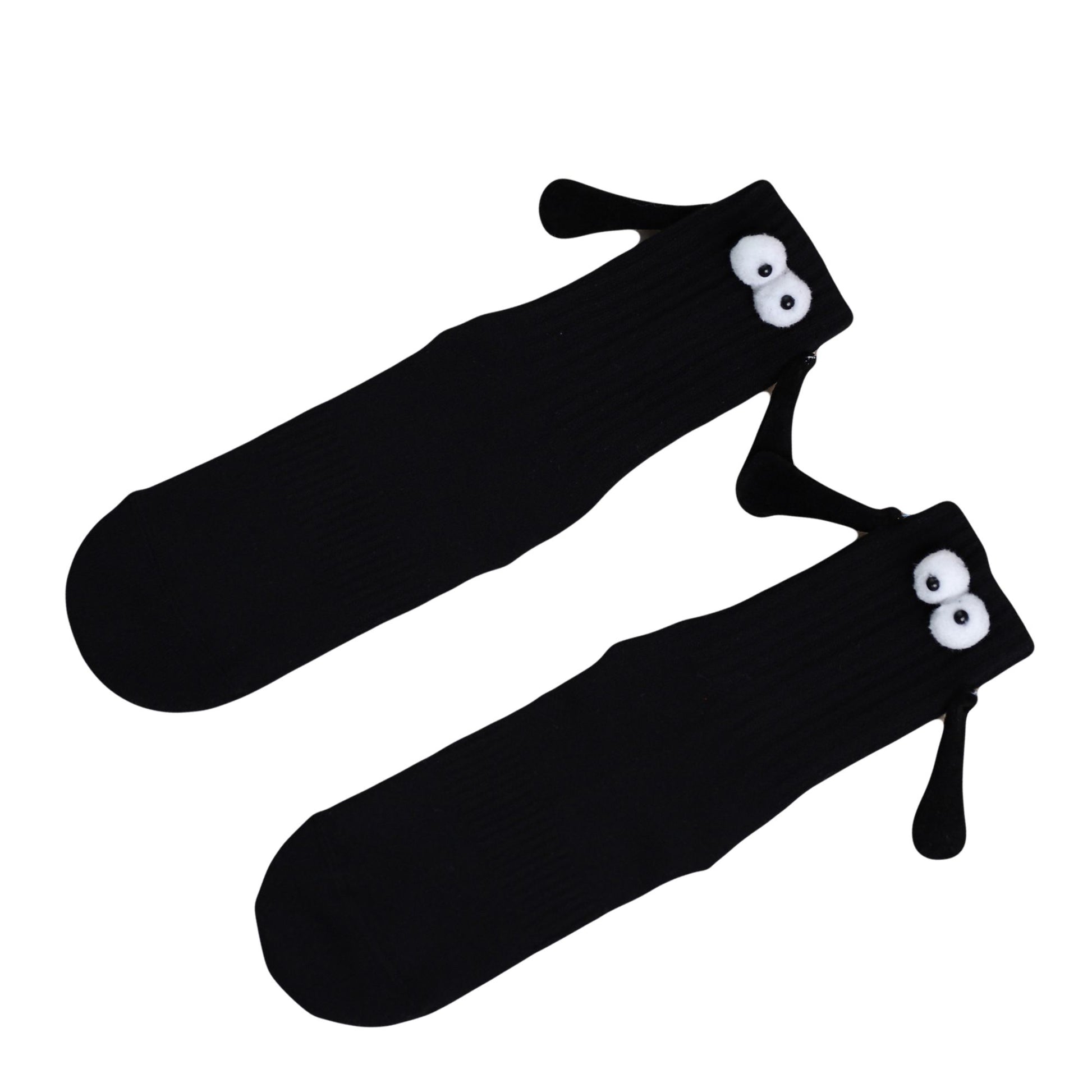 Magnetic Holding Hands Socks with Cartoon Eyes Couples Socks for Valentines Day 1 Pair