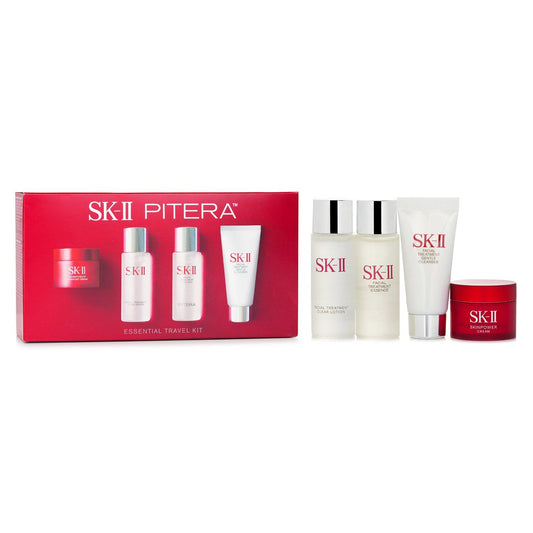 SK II - Essential Travel Kit: Skinpower Advanced Cream 15g + Clear Lotion 30ml + Treatment Essence 30ml + Gentle Cleanser 20g 107630 4pcs