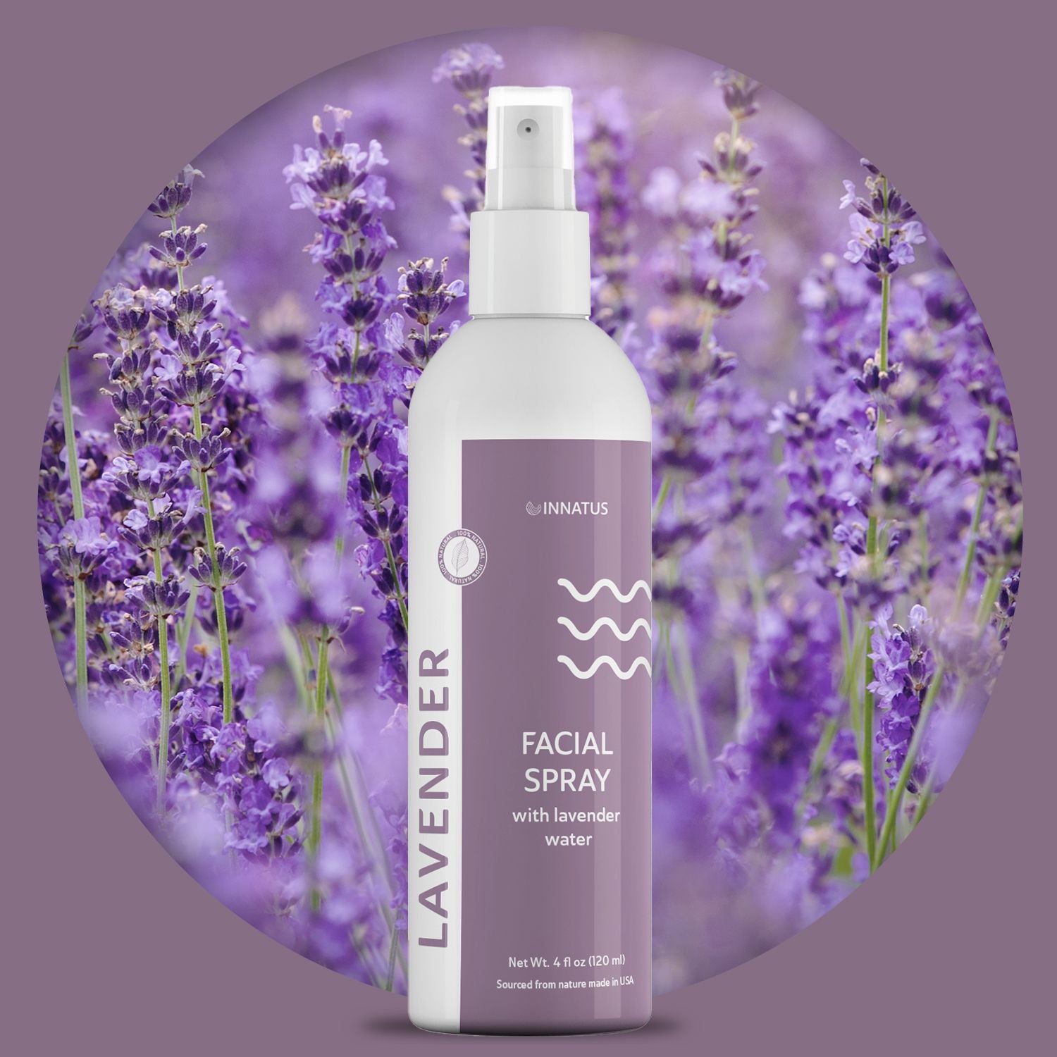 Lavender Facial Mist – 4oz Hydrating & Revitalizing Face Mist – Soothing Lavender-Infused Spray for Instant Hydration, Skin Refreshment, & Makeup Setting "