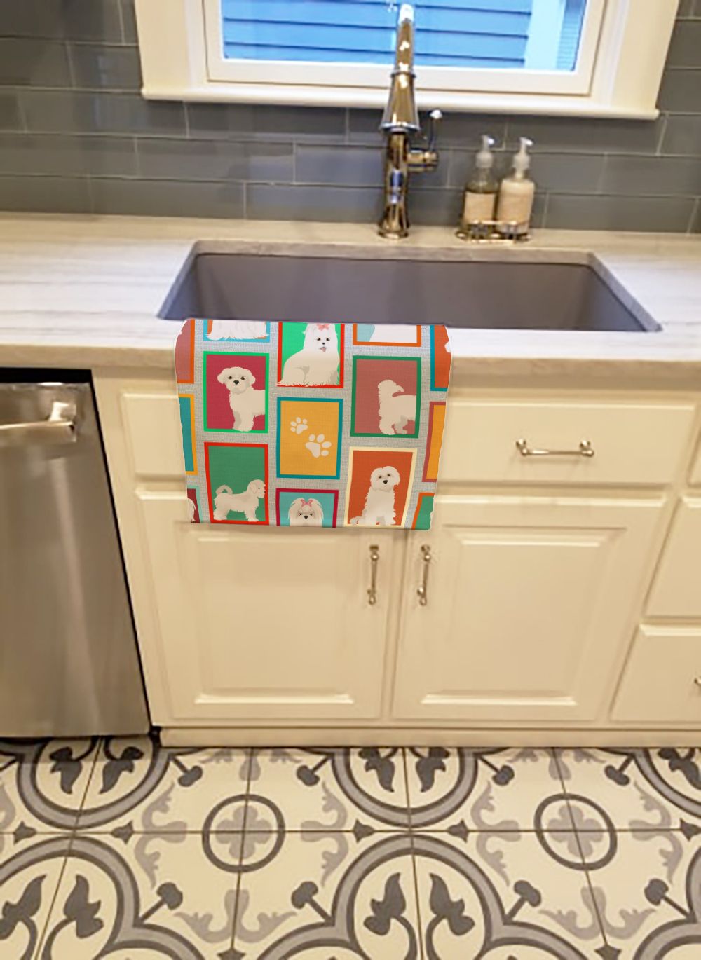 Lots of Maltese Kitchen Towel Dish Cloths Guest Hand Towel Decorative Bathroom Towel for Face,Tea, Dishcloth, Kitchen and Bath