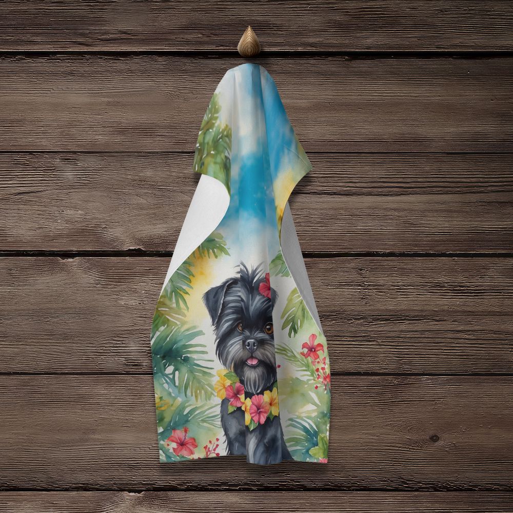 Affenpinscher Luau Kitchen Towel Dish Cloths Guest Hand Towel Decorative Bathroom Towel for Face,Tea, Dishcloth, Kitchen and Bath
