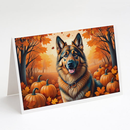 Belgian Tervuren Fall Greeting Cards Pack of 8 Blank Cards with Envelopes Whimsical A7 Size 5x7 Blank Note Cards