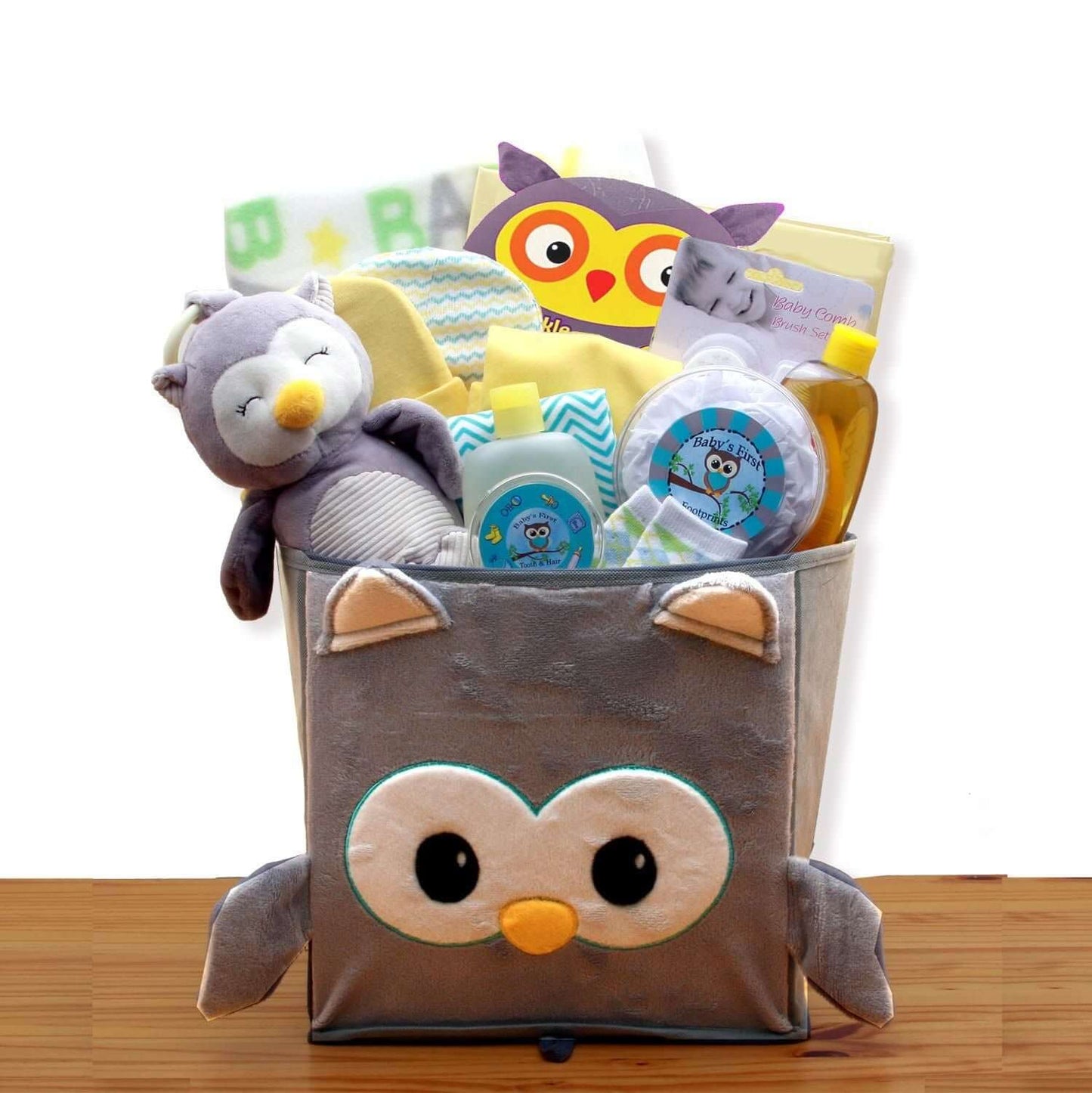 A Little Hoot New Baby Gift Basket