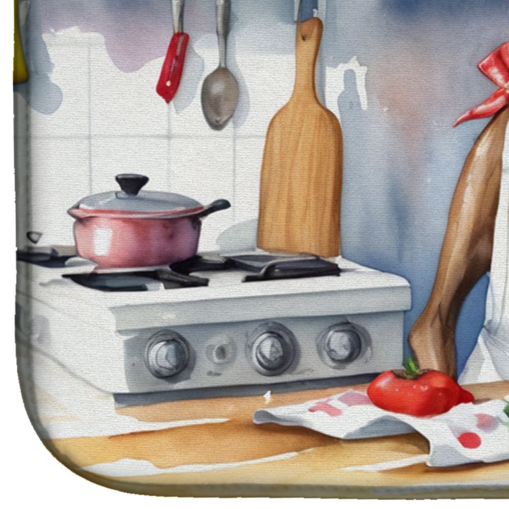 Greyhound The Chef Dish Drying Mat Absorbent Dish Drying Mat Pad for Kitchen Counter Dish Drainer Mat for Countertop, 14 x 21", Multicolor