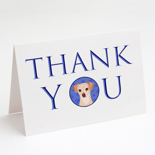 Chihuahua Cream Thank You Greeting Cards Pack of 8 Blank Cards with Envelopes Whimsical A7 Size 5x7 Blank Note Cards