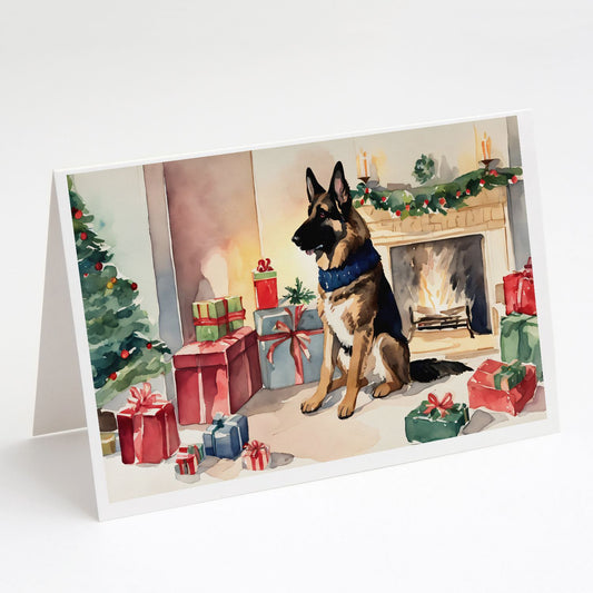 German Shepherd Christmas Greeting Cards Pack of 8 Blank Cards with Envelopes Whimsical A7 Size 5x7 Blank Note Cards