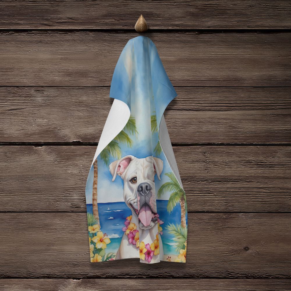 American Bulldog Luau Kitchen Towel Dish Cloths Guest Hand Towel Decorative Bathroom Towel for Face,Tea, Dishcloth, Kitchen and Bath