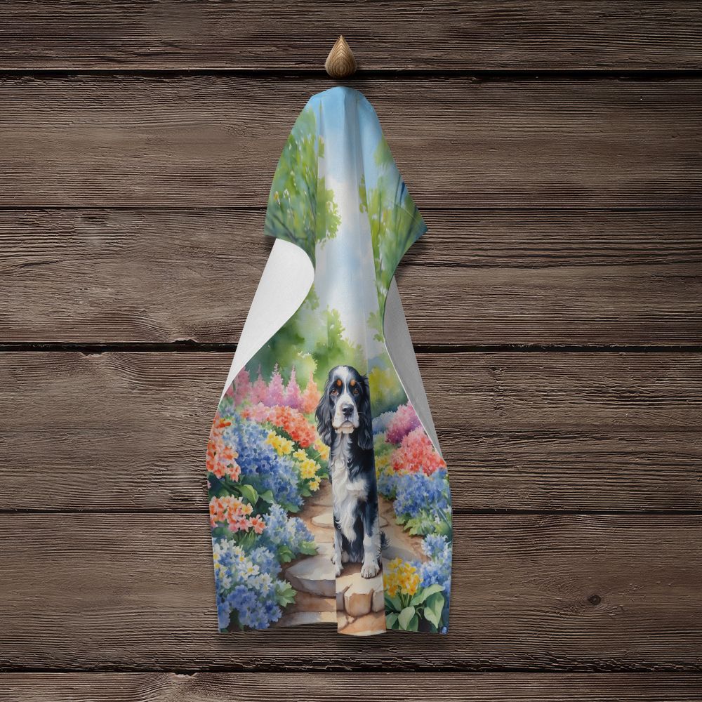 Cocker Spaniel Spring Path Kitchen Towel Dish Cloths Guest Hand Towel Decorative Bathroom Towel for Face,Tea, Dishcloth, Kitchen and Bath