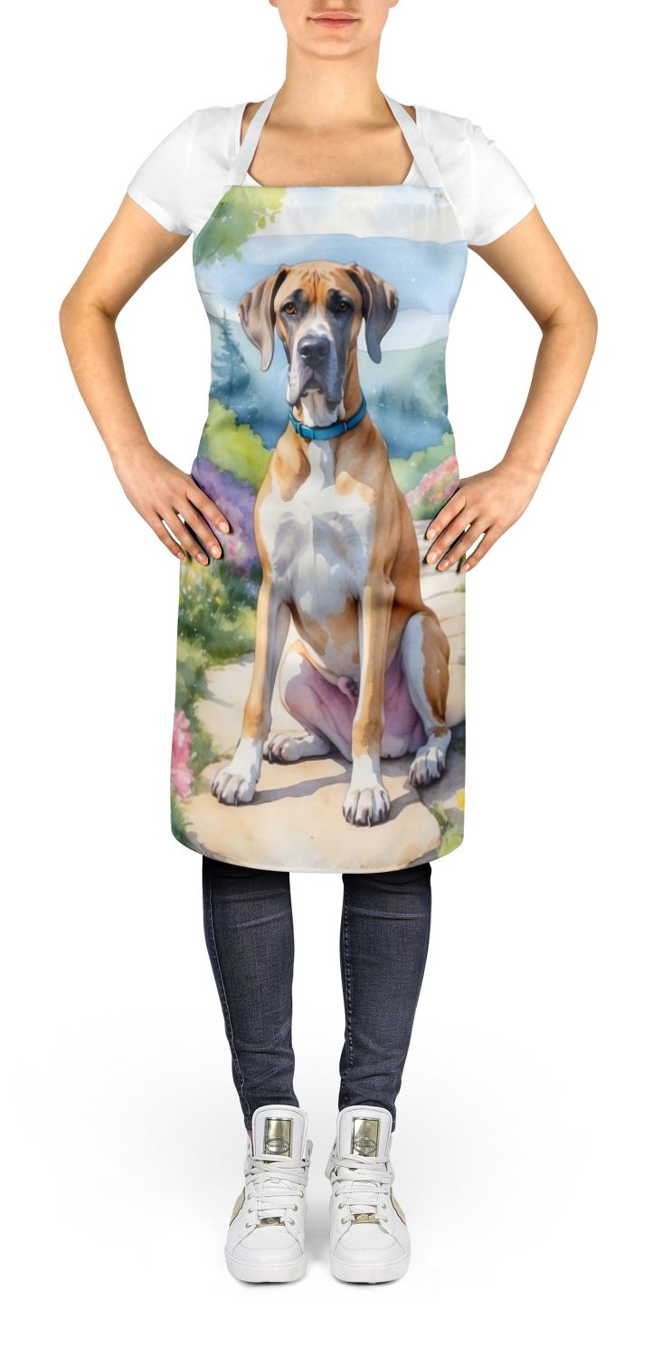 Great Dane Spring Path Apron Cooking Kitchen Server Baking Crafts Gardening for Adult Women Men, Unisex, Large, Multicolor