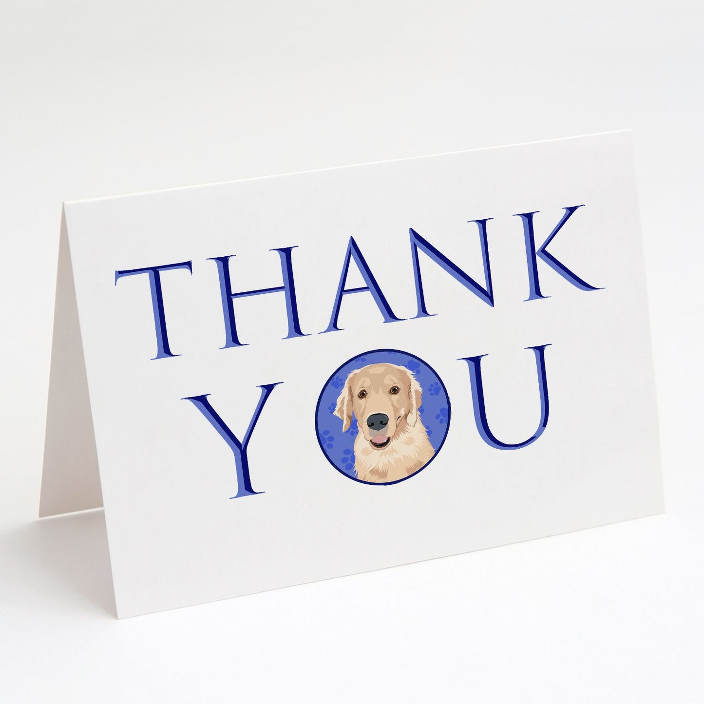 Golden Retriever Fawn #2 Thank You Greeting Cards Pack of 8 Blank Cards with Envelopes Whimsical A7 Size 5x7 Blank Note Cards