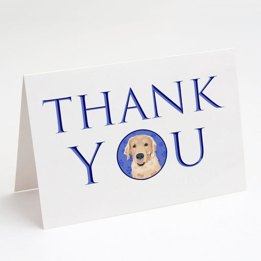 Golden Retriever Fawn #2 Thank You Greeting Cards Pack of 8 Blank Cards with Envelopes Whimsical A7 Size 5x7 Blank Note Cards