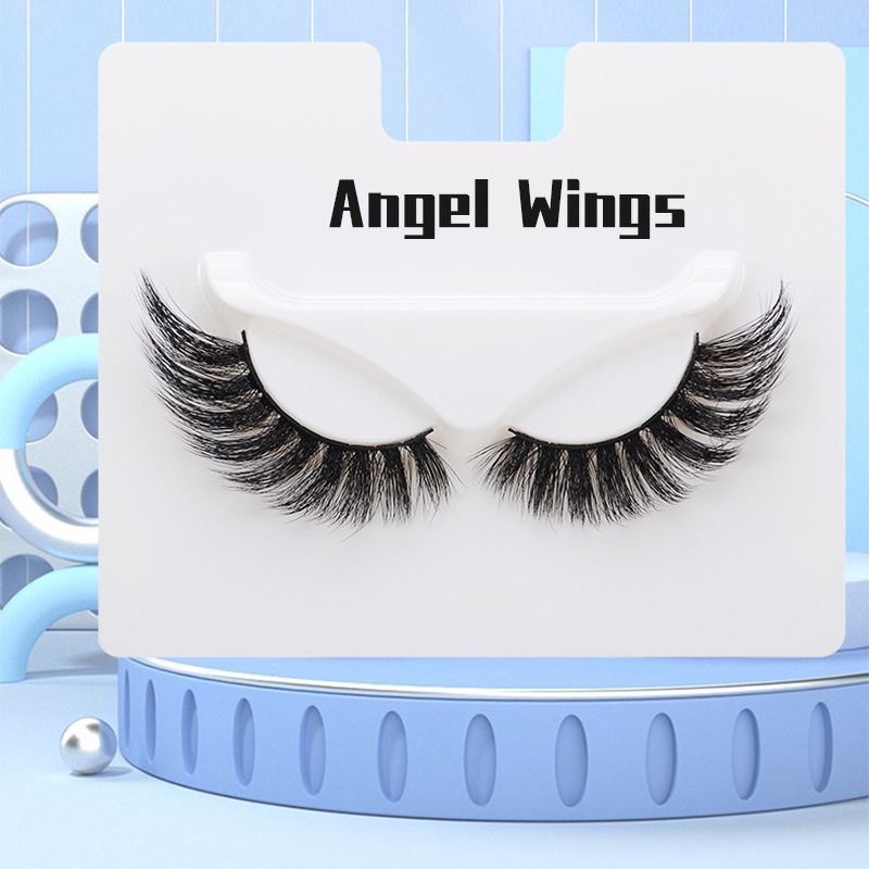 25mm Angel Winged Eyelashes Handmade Thick Theatrical Curly Fake Eyelash Black Natural Long Lash For Eyelash Extension WholesaleDetails