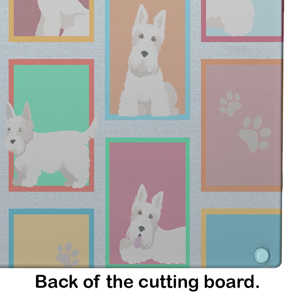 NEW Lots of Wheaten Scottish Terrier Glass Cutting Board Decorative Tempered Glass Kitchen Cutting and Serving Board Large Size Chopping Board