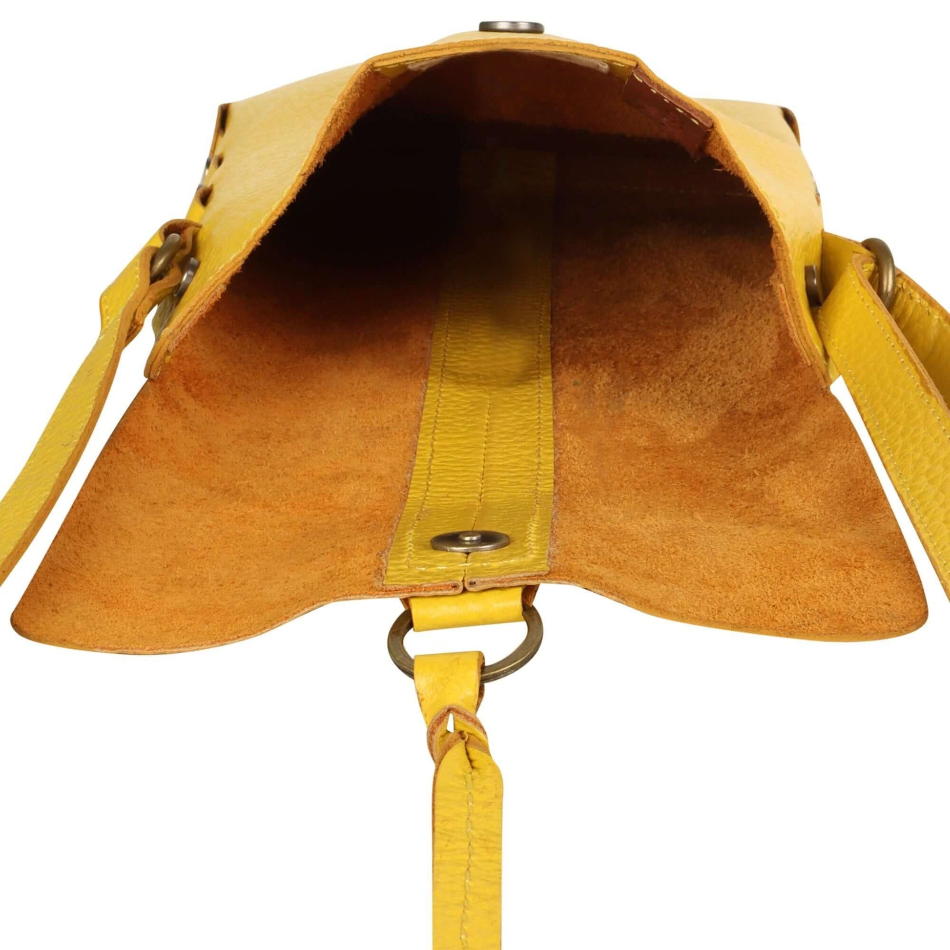Jane Long crossbody w/ top flap & tassel - Canary Yellow