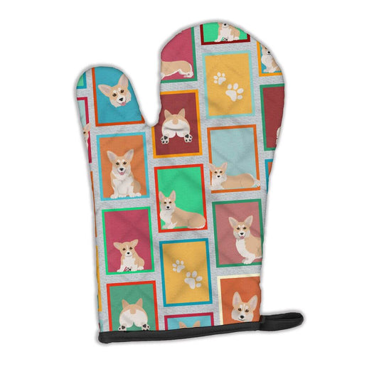 Lots of Fawn Pembroke Corgi Oven Mitt Heat Resistant Thick Oven Mitt for Hot Pans and Oven, Kitchen Mitt Protect Hands, Cooking Baking Glove