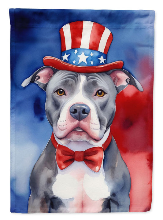 Pit Bull Terrier Patriotic American Garden Flag Mailbox Flag Decorative Yard Flag Banner Outside Patio Artwork Yard Flower Beds, Garden Size, Multicolor