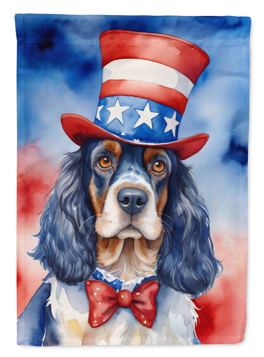 English Cocker Spaniel Patriotic American Garden Flag Mailbox Flag Decorative Yard Flag Banner Outside Patio Artwork Yard Flower Beds, Garden Size, Multicolor
