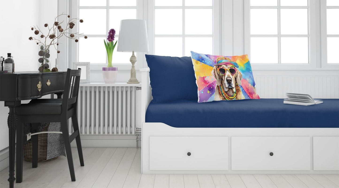 Weimaraner Hippie Dawg Standard Pillowcase Lightweight Super Soft Easy Care Decorative Artwork Pillowcase, Standard