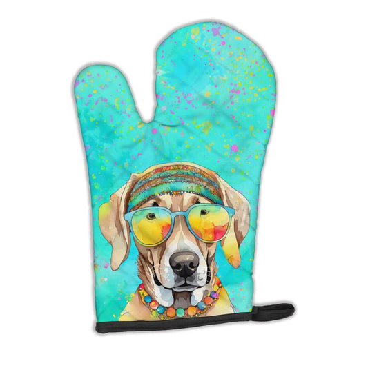Weimaraner Hippie Dawg Oven Mitt Heat Resistant Thick Oven Mitt for Hot Pans and Oven, Kitchen Mitt Protect Hands, Cooking Baking Glove