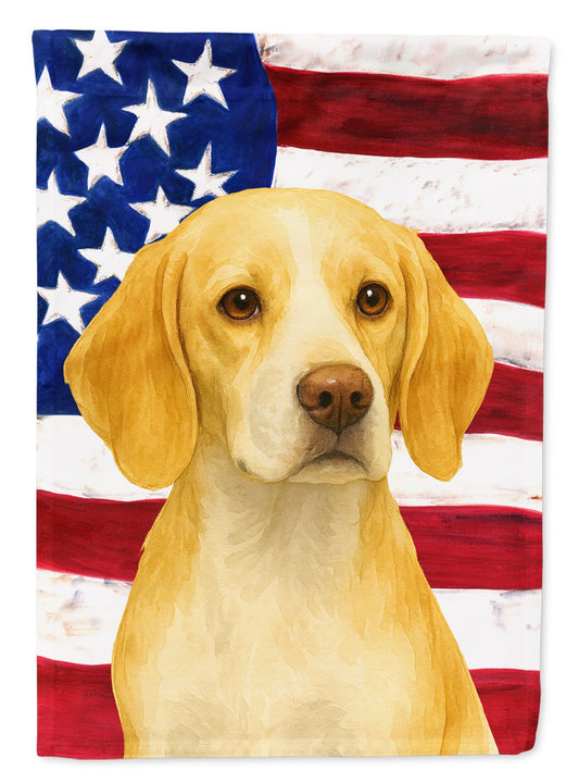 Lemon and White Beagle American Flag Garden Flag Mailbox Flag Decorative Yard Flag Banner Outside Patio Artwork Yard Flower Beds, Garden Size, Multicolor