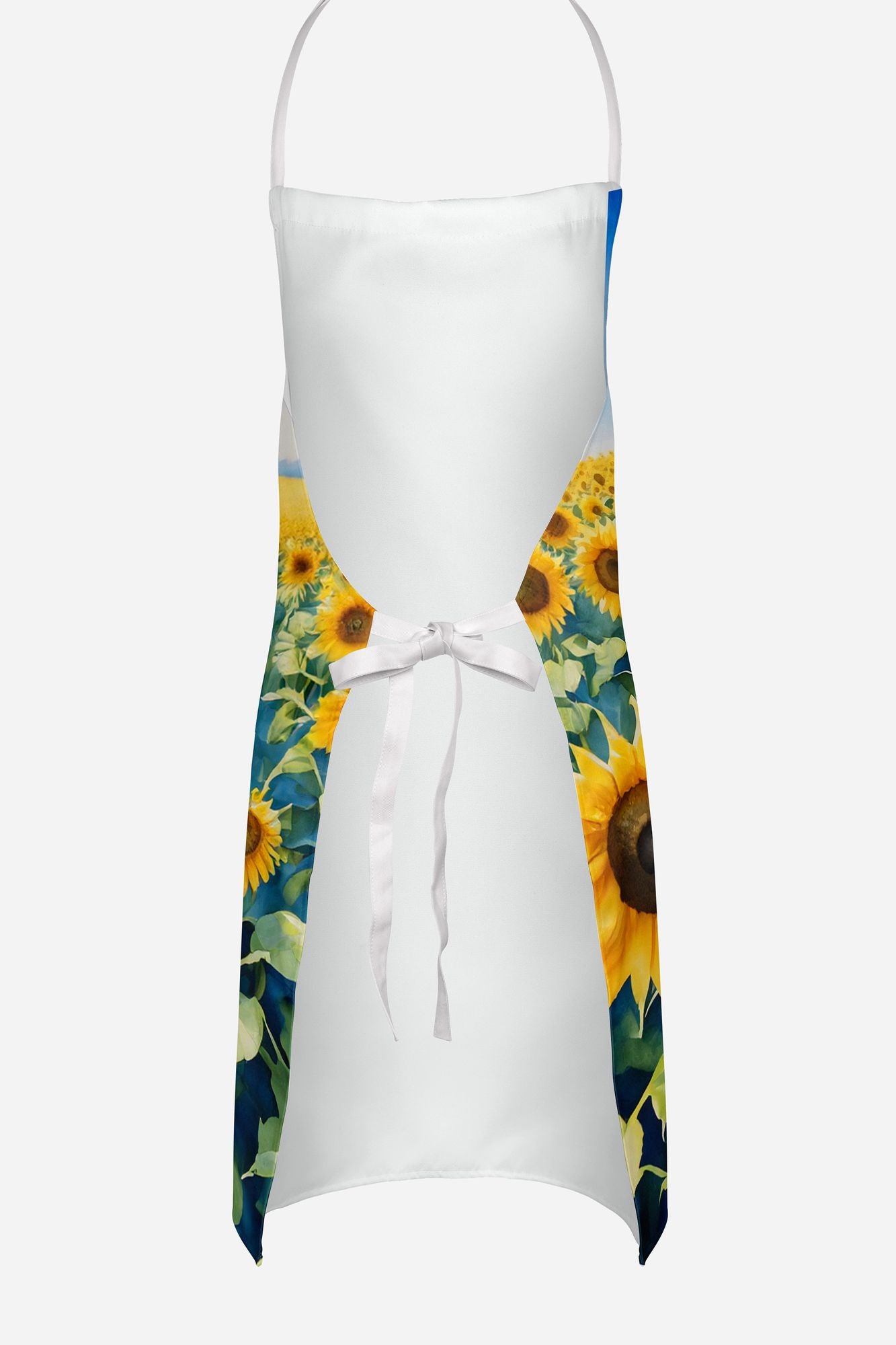 Border Collie in Sunflowers Apron Cooking Kitchen Server Baking Crafts Gardening for Adult Women Men, Unisex, Large, Multicolor