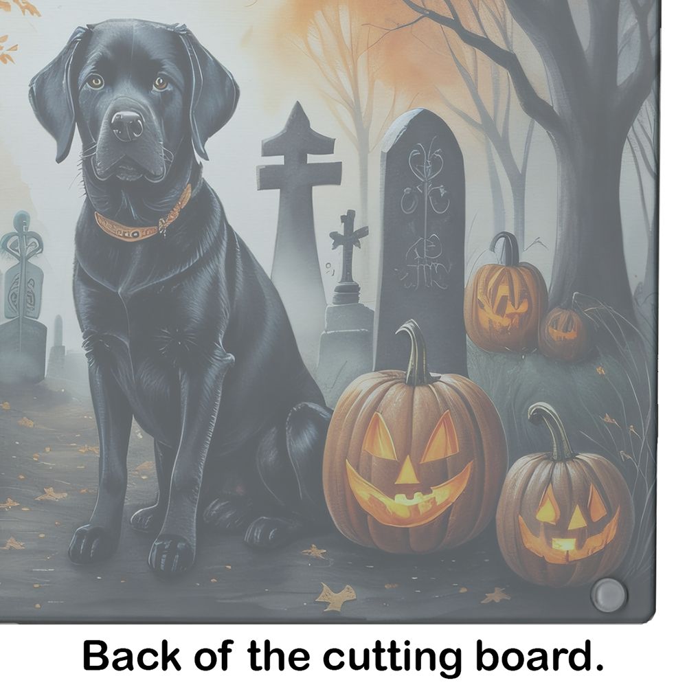 NEW Black Labrador Retriever Spooky Halloween Glass Cutting Board Decorative Tempered Glass Kitchen Cutting and Serving Board Large Size Chopping Board