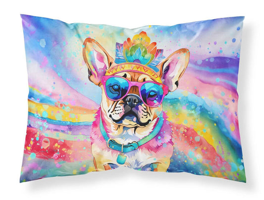 Pug Hippie Dawg Standard Pillowcase Lightweight Super Soft Easy Care Decorative Artwork Pillowcase, Standard