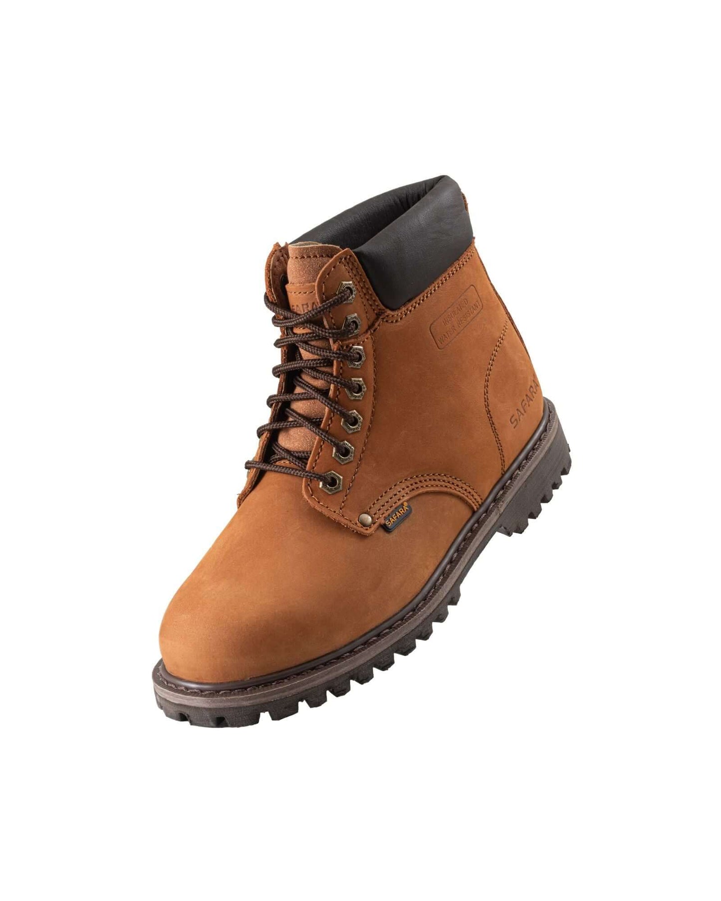 Safara Premium Brown Nubuck Steel Toe Water Resistant Work Boots (R60300)
