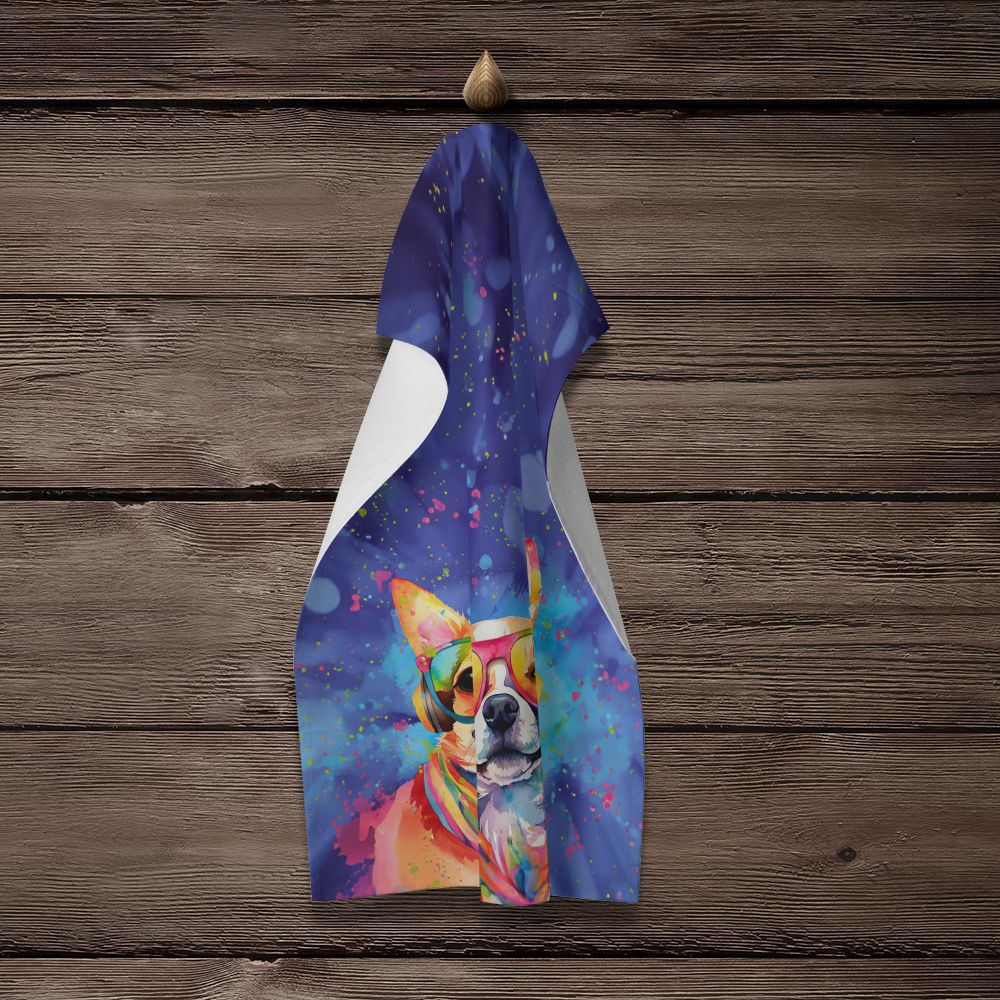 Chihuahua Hippie Dawg Kitchen Towel Dish Cloths Guest Hand Towel Decorative Bathroom Towel for Face,Tea, Dishcloth, Kitchen and Bath