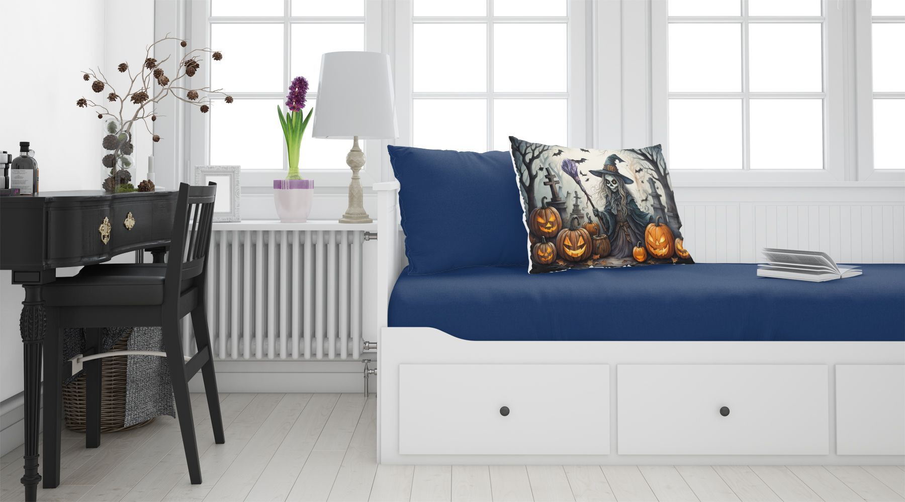 Witch Spooky Halloween Standard Pillowcase Lightweight Super Soft Easy Care Decorative Artwork Pillowcase, Standard