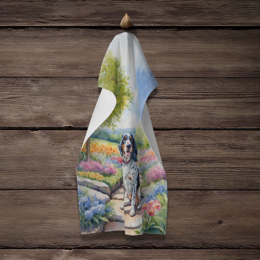 English Setter Spring Path Kitchen Towel Dish Cloths Guest Hand Towel Decorative Bathroom Towel for Face,Tea, Dishcloth, Kitchen and Bath