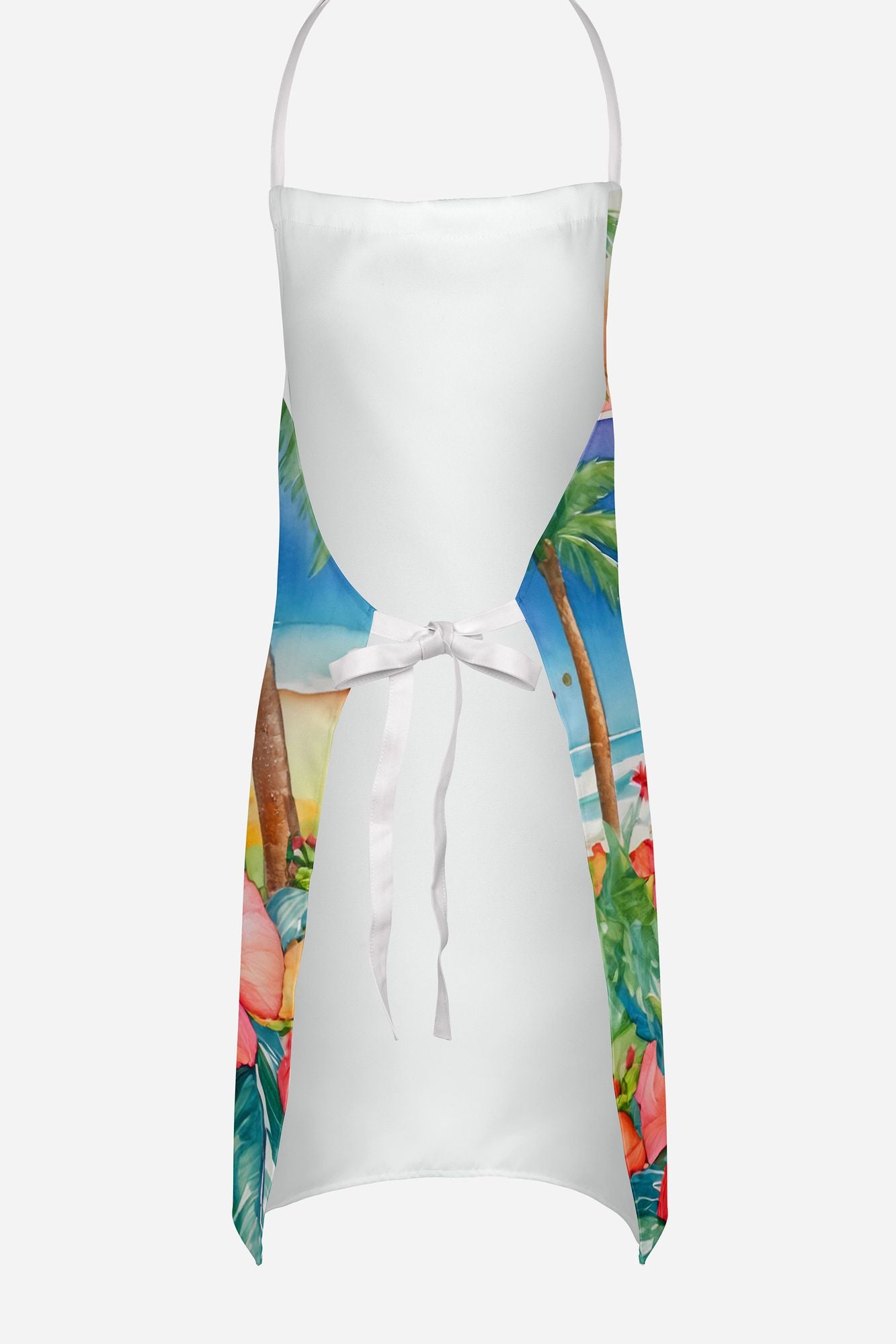 Coton de Tulear Luau Apron Cooking Kitchen Server Baking Crafts Gardening for Adult Women Men, Unisex, Large, Multicolor