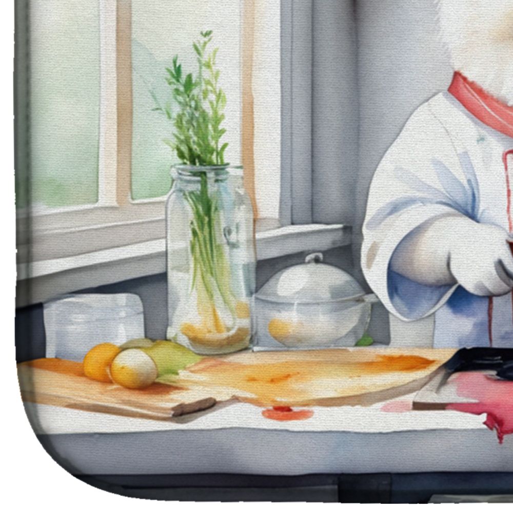 Samoyed The Chef Dish Drying Mat Absorbent Dish Drying Mat Pad for Kitchen Counter Dish Drainer Mat for Countertop, 14 x 21", Multicolor