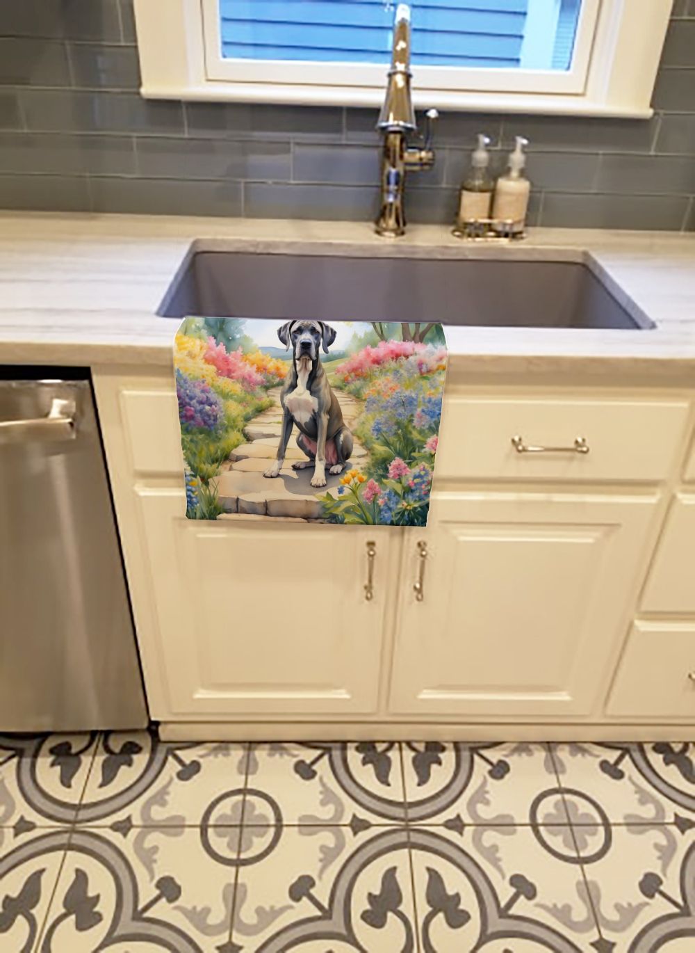Great Dane Spring Path Kitchen Towel Dish Cloths Guest Hand Towel Decorative Bathroom Towel for Face,Tea, Dishcloth, Kitchen and Bath